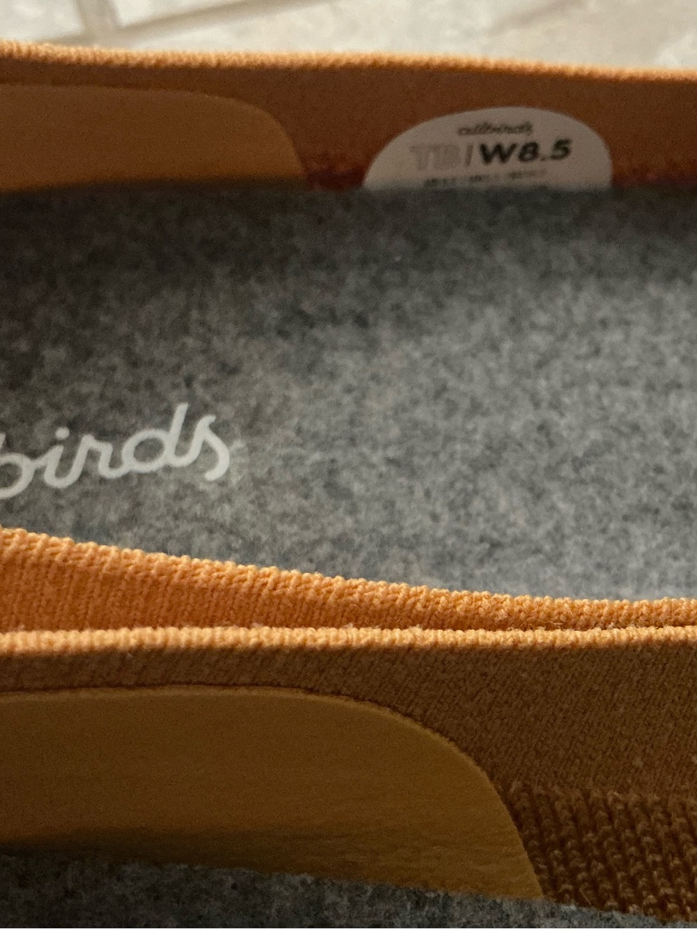 EUC Women’s All Birds Knit Ballet Flats in Rare Mustard Color Size 8.5 - Picture 5 of 6